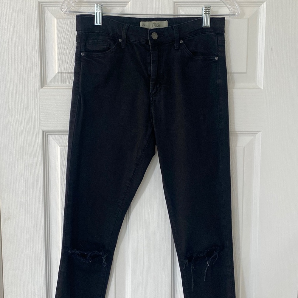 TOPSHOP moto distressed skinny jeans